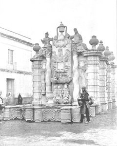 نافورة المياه المتساقطة ، مكسيكو سيتي ، المكسيك ، c1900. بواسطة غير معروف