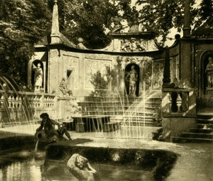 نوافير ، قصر هيلبرون ، سالزبورغ ، النمسا ، c1935. بواسطة غير معروف