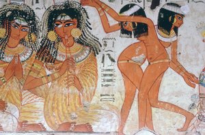 جزء من لوحة جدارية من مقبرة نيب آمون ، طيبة ، مصر ، الأسرة الثامنة عشر ، ج 1350 ق. بواسطة غير معروف