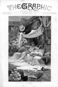 الممثلة الفرنسية سارة برنهاردت في استوديوها بباريس ، فرنسا ، 1890 بواسطة غير معروف