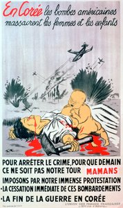 ملصق فرنسي مناهض للحرب الكورية ، 1950