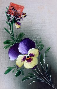 بطاقة بريدية للزهور الفرنسية ، c1900 بواسطة غير معروف