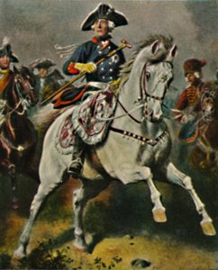 فريدريك العظيم 1712-1786 كملك المعركة. - لوحة بواسطة كامبهاوزن 1934. بواسطة غير معروف
