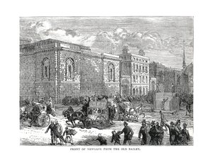أمام Newgate من Old Bailey ، 1878 بواسطة غير معروف