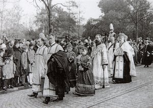 جنازة Tsarina Maria Fyodorovna من روسيا ، روسكيلد ، الدنمارك ، 19 أكتوبر 1928 بواسطة غير معروف