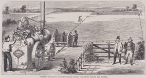 محرك وحرث بخاري ثنائي الأسطوانات من جاريت وأولاده ، c1862 بواسطة غير معروف