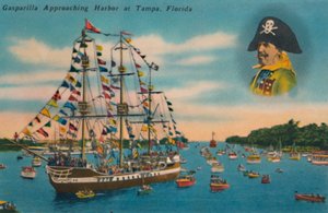 ميناء Gasparilla Apporoaching في تامبا ، فلوريدا ، c4040s بواسطة غير معروف