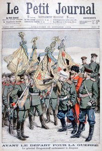 الجنرال دراجوميروف يقبل العلم قبل أن تغادر القوات إلى الحرب الروسية اليابانية ، 1904 بواسطة غير معروف