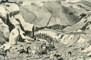الجنرال روبرتس ... هاجمه غيلزايس في ممر شوتارجاردان ، 27 سبتمبر 1879 ، 1901. بواسطة غير معروف