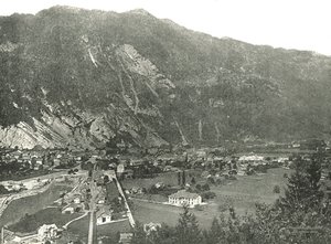 منظر عام لمدينة إنترلاكن ، سويسرا ، 1895. بواسطة غير معروف