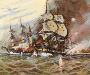 هجوم بطارية ألماني من الشاطئ في إكرنفورد ، 5 أبريل 1849 ، 1936. بواسطة غير معروف