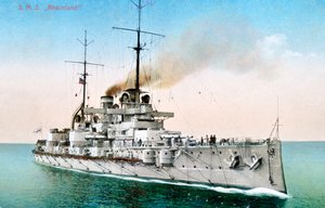 سفينة حربية ألمانية راينلاند ، c1910-1918 بواسطة غير معروف