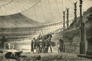 المصارعون تحية الإمبراطور قبل الانضمام إلى القتال ، 1890. بواسطة غير معروف