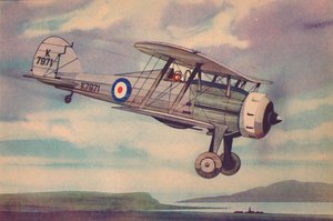 Gloster Gladiator Fighter Biplane ، c1944. بواسطة غير معروف