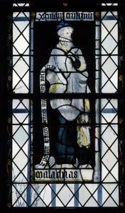 Gothic architecture. Stained glass representing the Prophete Malachie. Chapel of La Mailleraye, Abbatiale Notre Dame, Jumieges بواسطة غير معروف
