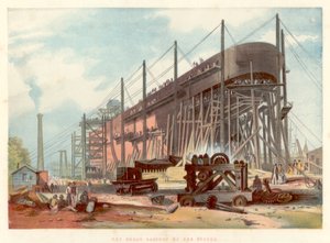 الشرقية الكبرى على الأسهم في ميلوال على نهر التايمز ، 1857 بواسطة غير معروف