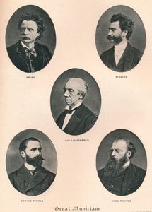 الموسيقيون العظماء - اللوحة التاسعة ، 1895 بواسطة غير معروف