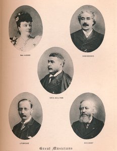 الموسيقيون العظماء - اللوحة الرابعة عشرة ، 1895 بواسطة غير معروف