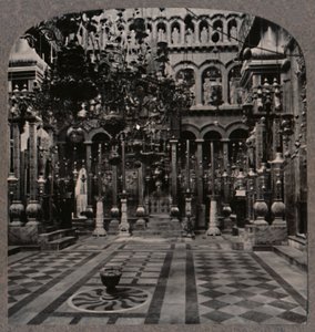 الكاتدرائية اليونانية في كنيسة القيامة ، القدس ، c1900 بواسطة غير معروف