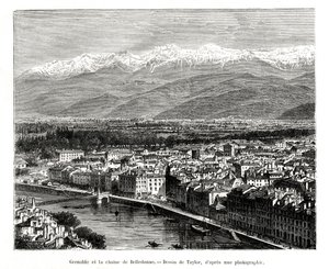 غرونوبل من سلسلة Belledonne ، فرنسا ، 1886 بواسطة غير معروف