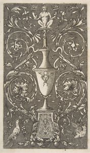 بشعة مع إناء ، والطيور ومخطوطات الأقنثة ، كاليفورنيا. 1515-1600. بواسطة غير معروف