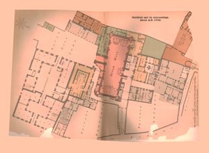 خطة نقابة قاعة مدينة لندن ، c1750 ، 1886 بواسطة غير معروف