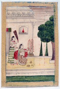 Gunakali Ragini ، ألبوم Ragamala ، مدرسة راجستان ، القرن التاسع عشر بواسطة غير معروف