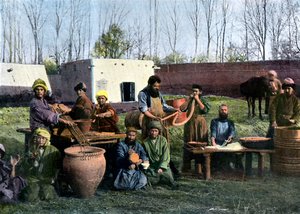 أعمال تضميد الأمعاء ، بخارى ، أوزبكستان ، c1890 بواسطة غير معروف