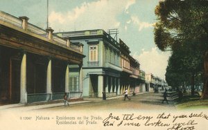 هابانا - مساكن على برادو ، 1907. بواسطة غير معروف