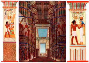 قاعة الأعمدة في معبد الكرنك الكبير ، مصر ، 1933-1934 بواسطة غير معروف