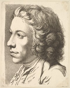 رأس رجل في الملف الشخصي ، من Livre de Têtes Gravées dapres F. Boucher et Autres ... ، القرن الثامن عشر. بواسطة غير معروف