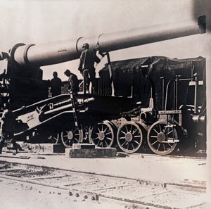 المدفعية الثقيلة على القطار ، c1914-c1918 بواسطة غير معروف