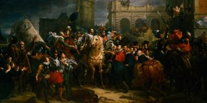 هنري الرابع ملك فرنسا يدخل باريس ، 22 مارس 1594 القرن التاسع عشر بواسطة غير معروف