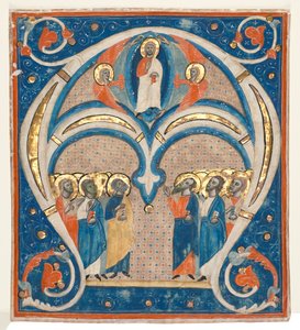 الأولي التأريخي المستخرج من المجيب: المسيح في الجلالة مع القديسين ، ج. 1280-1300. بواسطة غير معروف