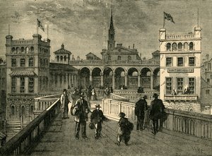 سوق هانجرفورد ، من الجسر ، عام 1850 ، 1881. بواسطة غير معروف