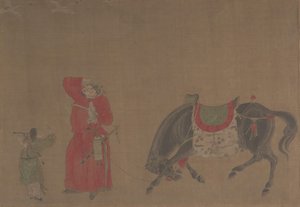 الصياد والأوز البري. بواسطة غير معروف