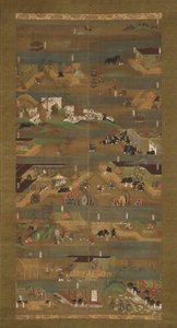 سيرة مصورة للأمير Shotoku Shotoku Taishi e-den ، القرن الرابع عشر. بواسطة غير معروف