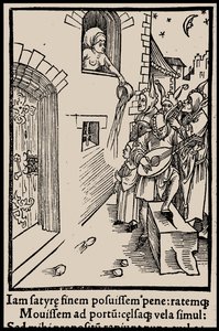 رسم توضيحي لكتاب سفينة الحمقى بقلم سيباستيان برانت ، 1497. بواسطة غير معروف
