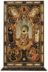الإمام علي علي بن أبي طالب مع ولديه حسن وحسين ، 1871. بواسطة غير معروف