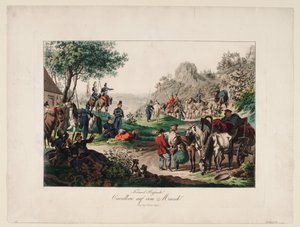 سلاح الفرسان الإمبراطوري الروسي في مارس 1813 بواسطة غير معروف