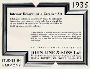 الديكور الداخلي لفنون إبداعية - John Line & Sons Ltd، 1935 بواسطة غير معروف