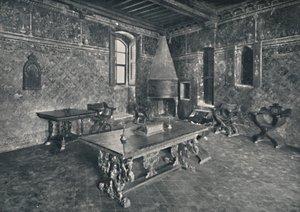 الداخلية ، Palazzo Davanzati - مع طاولة فلورنسية أواخر القرن السادس عشر ، 1928 بواسطة غير معروف
