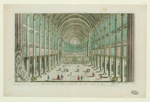 منظر داخلي لكاتدرائية نوتردام دي باريس ، حوالي عام 1770. بواسطة غير معروف