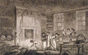 منظر داخلي لمبنى Nathaniel Bentley ، شارع Leadenhall ، مدينة لندن ، 1804 بواسطة غير معروف