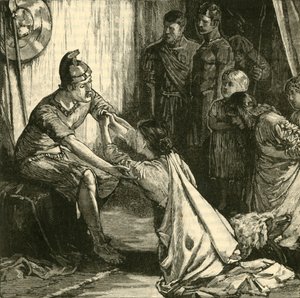 مقابلة بين كوريولانوس وزوجته وأمه ، 1890. بواسطة غير معروف