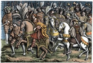 مقابلة بين فرانسيس الأول وهنري الثامن ، في مجال قماش الذهب ، 1520 ، 1870. بواسطة غير معروف