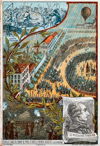 أطلق جاك تشارلز أول ايروستات من Champ de Mars ، باريس ، 1783 1890. بواسطة غير معروف