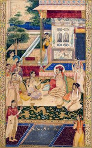 جهانكير والأمير خرم مع نور جهان ، c1624-1625 بواسطة غير معروف