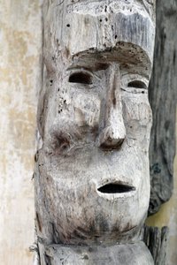 مجموعة جاراي (جيا راي) العرقية. الروح الحارس لمقبرة جراعي. تمثال خشبي. كون توم. فيتنام بواسطة غير معروف