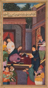 يكتب يسوع على الأرض ، من مرآة القداسة ميرت القدس ... ، 1602-1604. بواسطة غير معروف